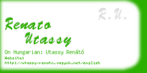 renato utassy business card