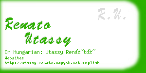 renato utassy business card